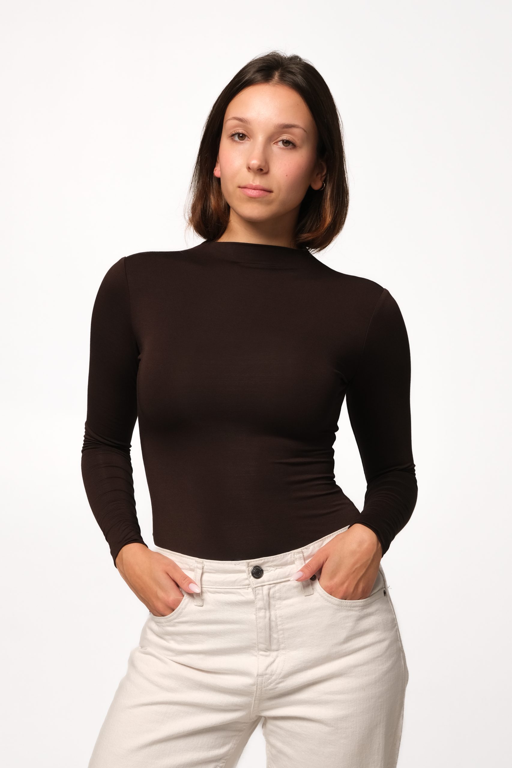 Body z mini golfem brązowe