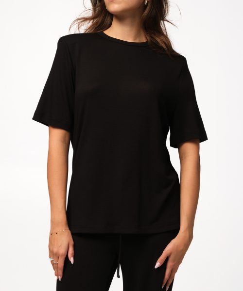 T-shirt z poduszkami czarny