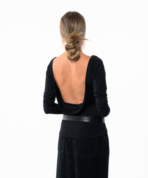 Longsleeve Clara Loose back czarny