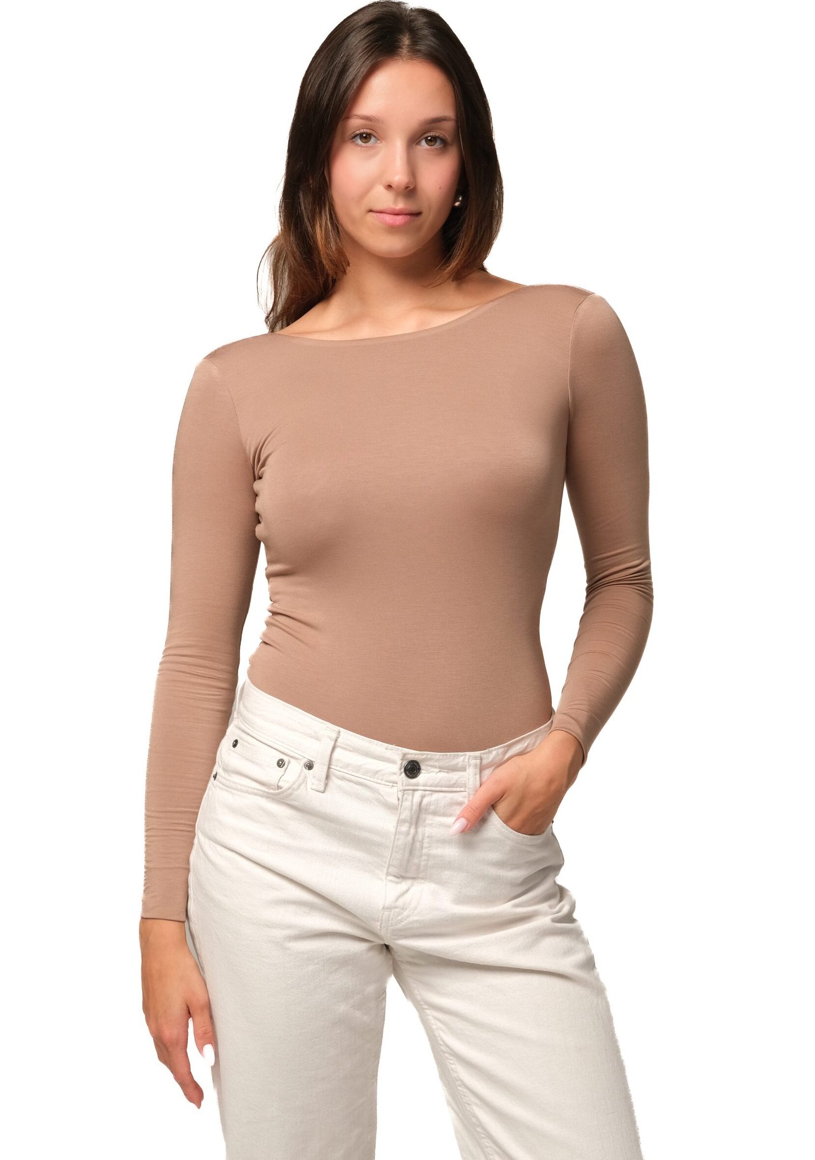 Body z V na plecach coffee