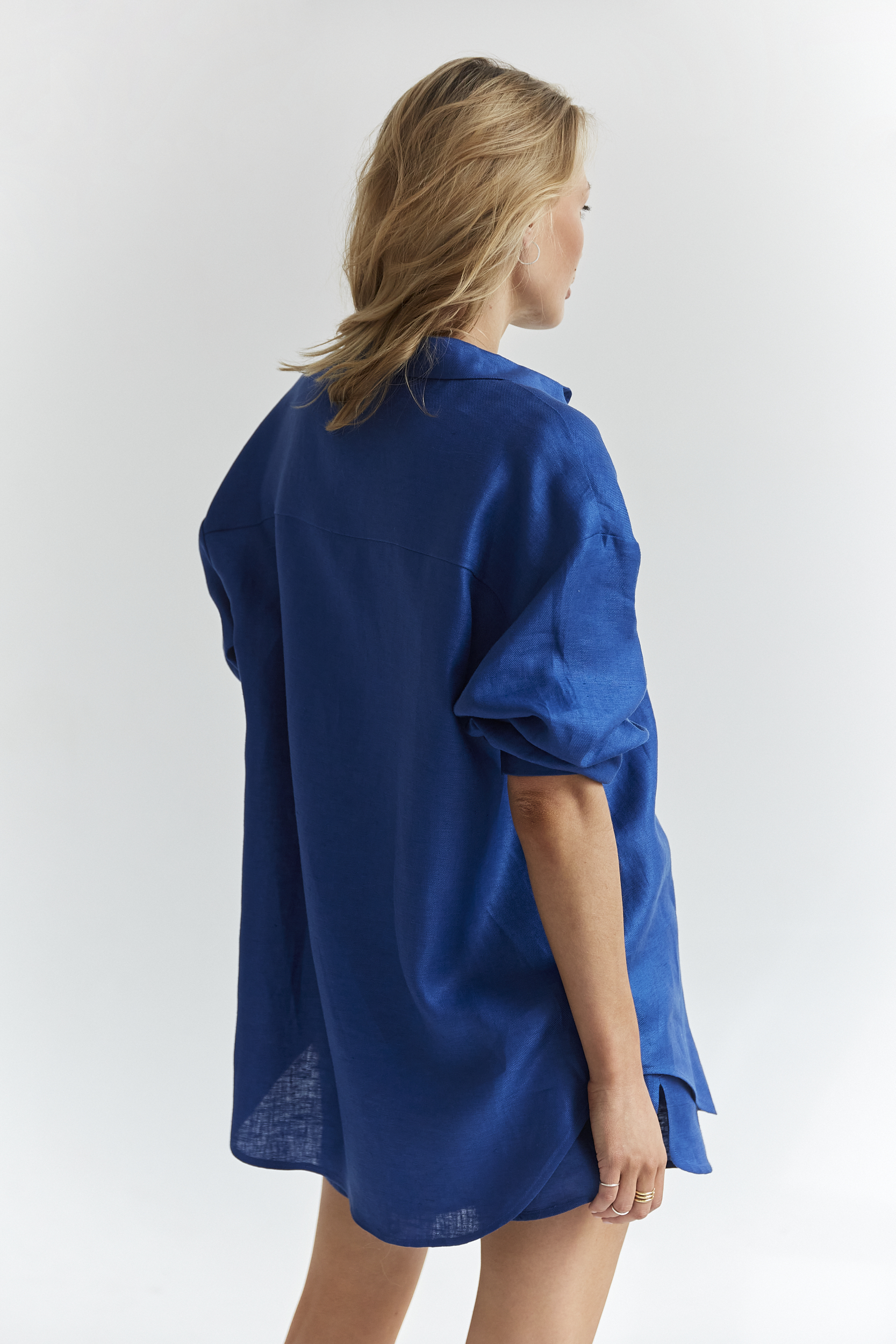 Lniana koszula oversize habrowa - obrazek 2