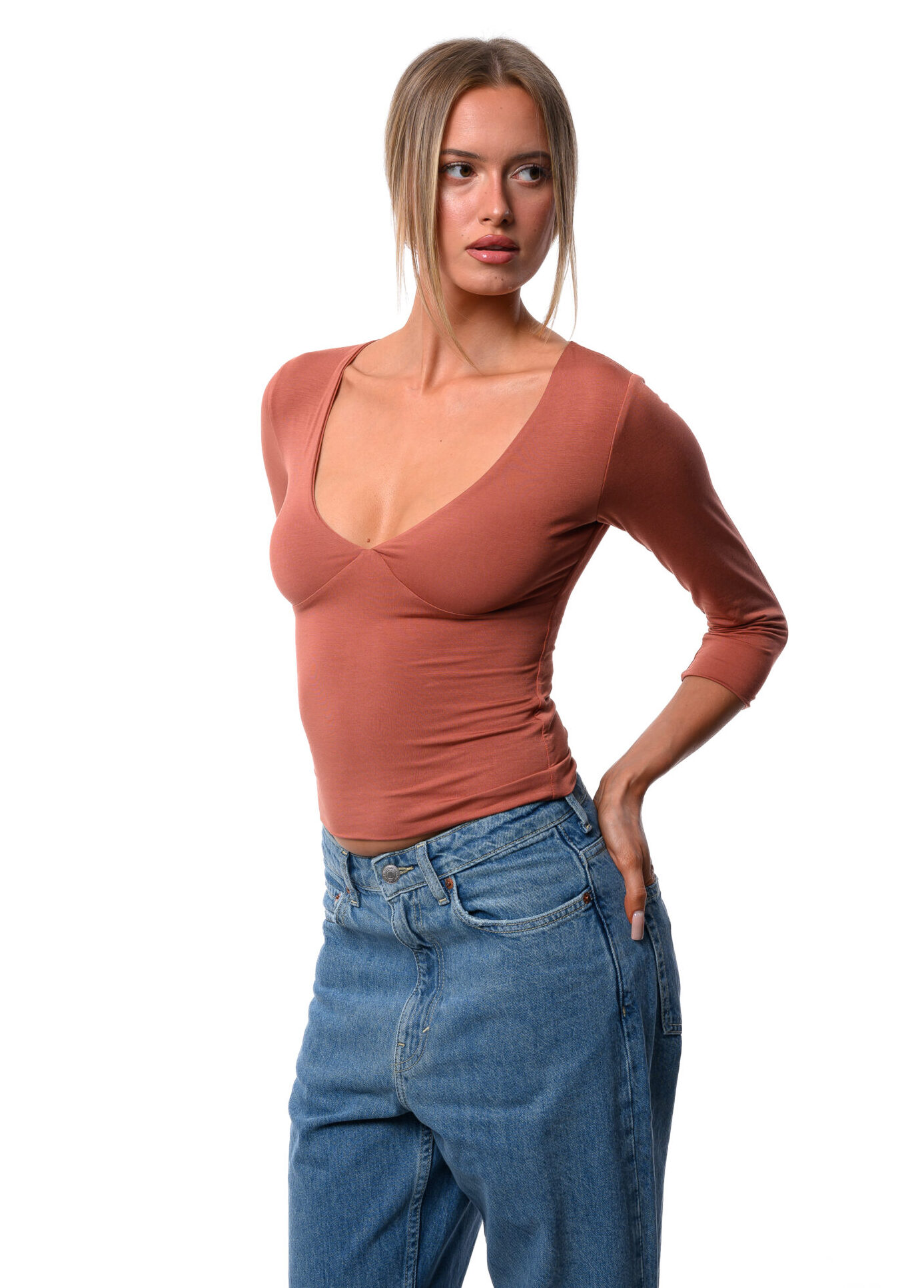 Top midi Stella siena