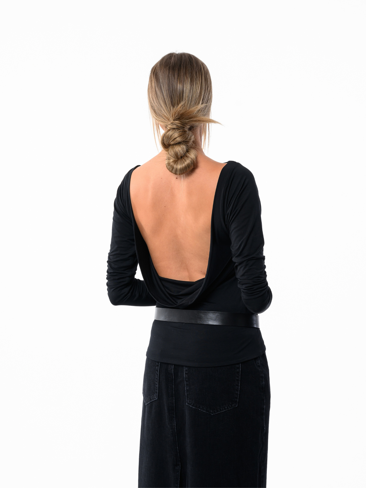 Longsleeve Clara Loose back czarny