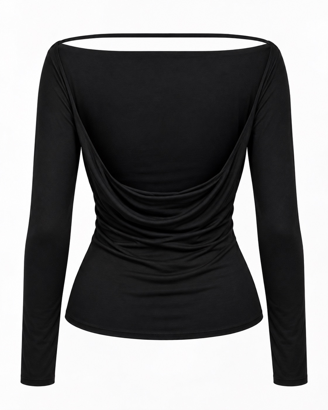 Longsleeve Clara Loose back czarny - obrazek 3